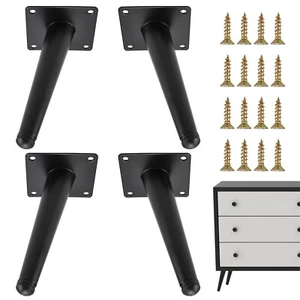 Patas de repuesto de metal de alta resistencia RealPlus de 8 pulgadas para sillas sofá - Imagen 1 de 8