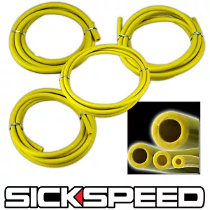 3 METER SILICONE HOSE KIT SET FOR ENGINE BAY DRESS UP 4MM 6MM 8MM 12MM YELLOW P4 - Picture 1 of 1