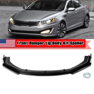 For Kia Optima Front Bumper Lip Spoiler Chin Splitter Body Kit Glossy Black US Foto 1 de 4