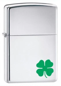 BRIQUET ZIPPO ESSENCE NEUF - CHANCE TREFLE 4 FEUILLES ( Original , Tempete ) - Imagen 1 de 1