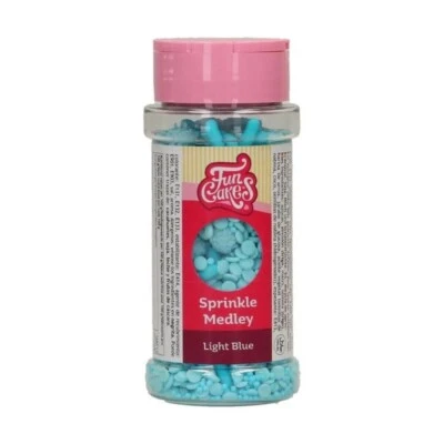 cake sprinkles Light Blue pudding cupcake s edible ice cream Funcakes medley 70g - Image 1 of 4