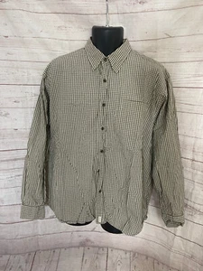 J. Khaki Men’s Beige / Khaki Checked 100% Cotton Long Sleeve Casual Shirt Size L - Picture 1 of 5