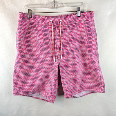 Bañador Johnnie O Para Hombres Grande Rosa Rojo Karratha Coral Reef Board Shorts Lunares Foto 1 de 4