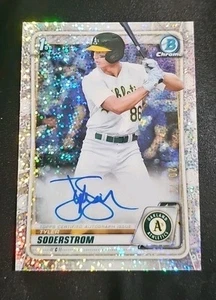 2020 Bowman Draft Chrome Draft 1st Auto Tyler Soderstrom Speakle Ref /71 #CDA-TS - Picture 1 of 2
