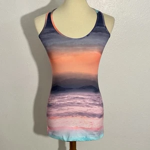 Lululemon Cool Racerback Tank Top Women’s Size 4 Beachscape Multi Long Length - Picture 1 of 6