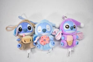 Disney Stitch Miniso Plush Lot Keychain Ice Cream Donut Coconut 6" Lot of 3 Set - Picture 1 of 9
