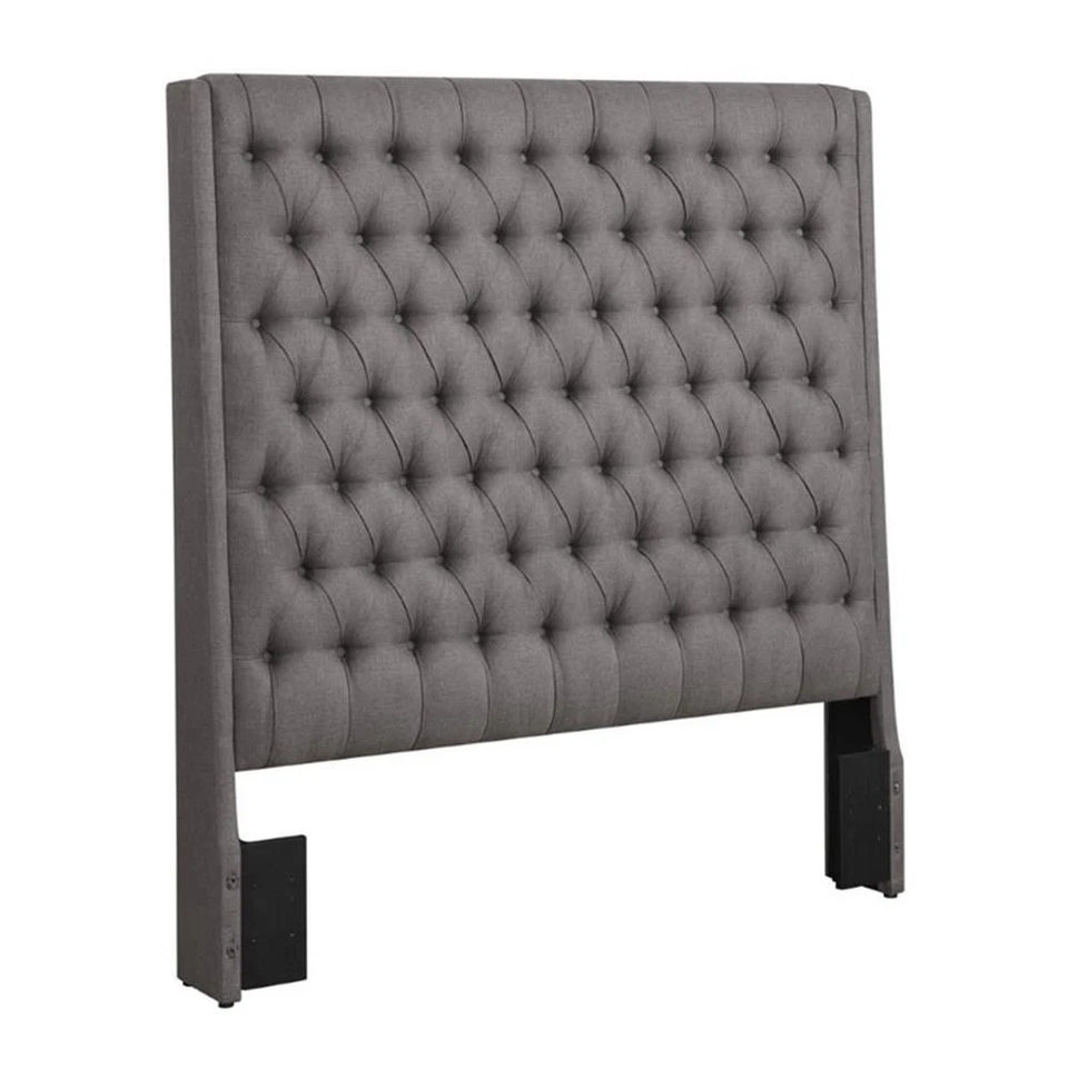 Stonecroft Furniture Davidson Fabric Tufted King Panel Headboard in Gray - Image 1 of 1