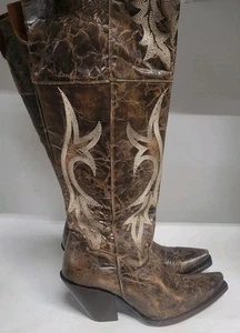 Dan Post Jilted Western Boot Chestnut Womens Size 10M (READ DESCRIPTION) - Picture 1 of 10