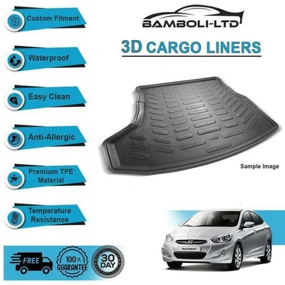 REVESTIMIENTO DE CARGA 3D FORRO DE MALETERO TRASERO ALFOMBRILLA PARA HYUNDAI ACCENT AZUL 2011-UP Foto 1 de 4