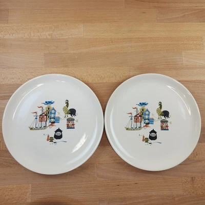 "Juego de 2 platos de cena vintage Salem China Old Gloucester 9,25"" Pat Prichard" Foto 1 de 4