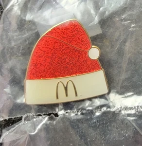 new mc donald's enamel glitter santa hat pin 2009 - Picture 1 of 2