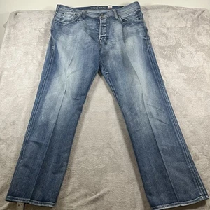 Guess Men's 40x32 Light Wash 100% Cotton Denim Cliff Bootcut Jeans EUC - Picture 1 of 9