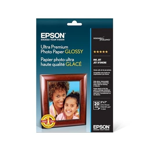 Epson Ultra Premium Photo Paper GLOSSY (5x7 Inches, 20 Sheets) (S041945) - Image 1 of 4