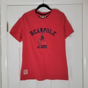 Camiseta roja gráfica monociclo Beanpole Jeans para hombre nueva con etiquetas talla grande coreana - Imagen 1 de 14
