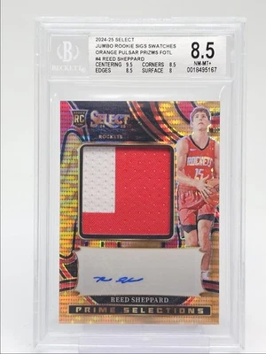 REED SHEPPARD 2024-25 SELECT RPA ROOKIE ORANGE PULSAR RC AUTO /30 BGS 8.5 Q4945 - Image 1 of 2