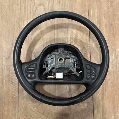 1995-2001 Ford Explorer Limited Eddie Bauer Steering Wheel Black Leather - Image 1 of 4