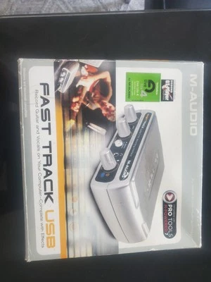 M-Audio Fast Track Guitar Instruments Mic Recording USB Digital Interface Tested - Image 1 of 4