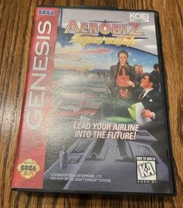 Juego Aerobiz Supersonic (Sega Genesis) + Estuche + Instrucciones - Probado - Funciona - Imagen 1 de 10