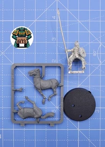 Warhammer LOTR Rohan Royal Guard Banner Mounted Metal Rohan Lord Of The Rings A - Picture 1 of 2