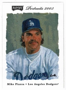 Mike Piazza - Los Angeles (MLB) 2003 Playoff Portrait Baseball # 144 Mint - Picture 1 of 1