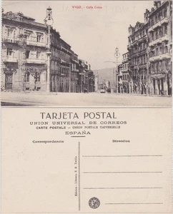Postales Vigo Calle Colón 1928 - Imagen 1 de 3