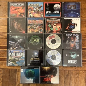 PC Game Lot War RTS Sci-Fi Red Alert 2 Axis & Allies Star Wars Trek Descent Sini - Picture 1 of 7