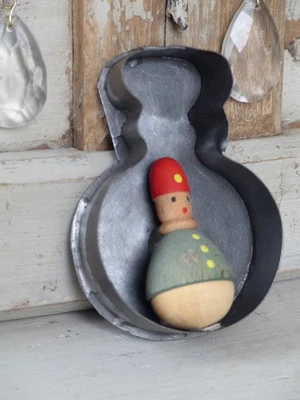 Ancien emporte pièce Bredala Moule Pain d'épices Alsace Culbuto jouet Déco Noël - Photo 1/4