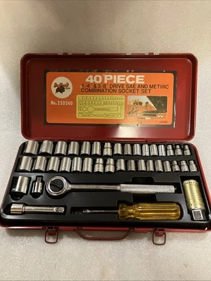 Vintage Buffalo Brand 40 Piece #230240 1/4" 3/8" SAE & Metric Socket Set - Image 1 of 4