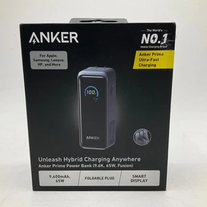 Anker Prime Ultra-Fast Charging Foldable Plug 9600 mAh Smart Display A1339 NEW - Picture 1 of 6