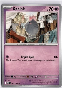 Spoink Common ME01: Mega Evolution 062/132 Pokémon Card TCG - Picture 1 of 2