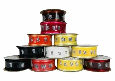 Offray x11 Sheer Wired Spooled Ribbon 11-FULL ROLL LOT Assorted 1.5"x10-15 Yards - Image 1 of 4