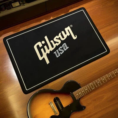 GIBSON Guitar Printed Music Flannel Area rug Rock band Floor Carpet Home mat