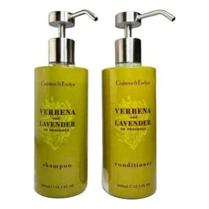 Crabtree & Evelyn VERBENA & LAVENDER Shampoo & Conditioner Set  12.1 fl oz each - Picture 1 of 6