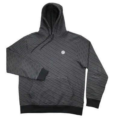 Volcom Levstone Vibes Mens Large Black Fleece Pullover Hoodie Sweater - Image 1 of 4