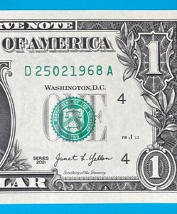 25 February 1968 : D 25021968 A BIRTHDAY Note $1 One Dollar Bill *Uncirculated* - Picture 1 of 3