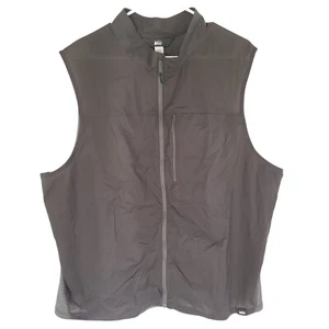 REI Co-op Screeline Cascade Wind Vest Uomo XXL Verde Grigio Ultraleggero Elasticizzato Usato in Ottime Condizioni - Foto 1 di 10
