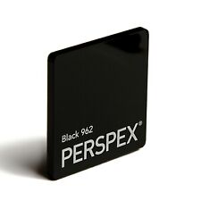 Perspex® Black 962 Cast Acrylic Plastic Sheet Panel / Various Sizes + Custom