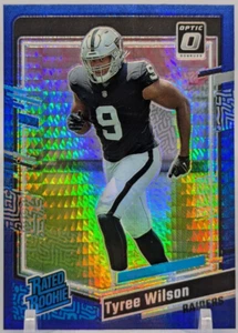 🏈2023 Panini Donruss Optic #262 Tyree Wilson Rated Rookie Blue Hyper Prizm🏈 - Picture 1 of 3