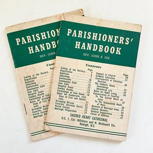 Manual de los parisquioneros 1955 reverendo John B Fee Sagrado Corazón Catedral Raleigh Carolina del Norte - Imagen 1 de 21
