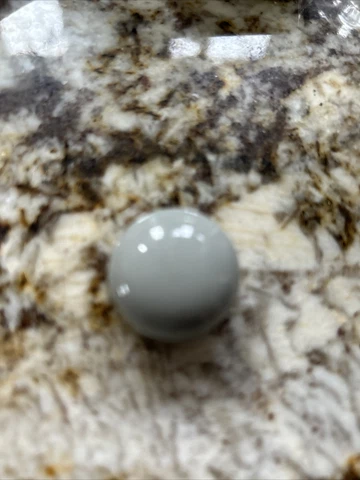 Vtg MCM Grey Gray Toilet Bolt Nut Cover Cap Ceramic Porcelain Rounded Cover