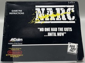 NARC (Nintendo NES, 1988) Instruction Manual Only