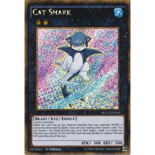*** CAT SHARK *** PREMIUM GOLD SECRET RARE PGL2-EN016 YUGIOH!  - Image 1 of 1