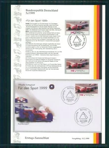 BRD ETSB 1999/05c ERSTTAGS-SAMMELBLATT SPORT AUTO-RENNSPORT FORMEL 1 FORMULA 1 - Picture 1 of 2