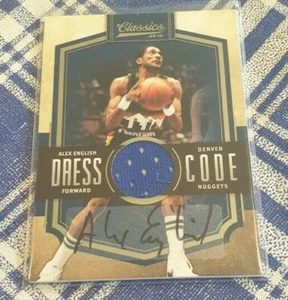 2009-10 Panini Classics Alex English Jersey Auto Card #ed/25 - Denver Nuggets - Picture 1 of 2