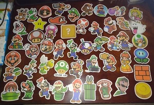 Mario Bros. Menge Aufkleber PVC Matt Sticker Set B 50 Stück 2"-3" - Bild 1 von 1