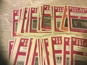 WEST HAM UNITED HOME PROGRAMMES FROM 1958 -60 - SELECT FROM LIST INC CUPS  - Picture 1 of 1