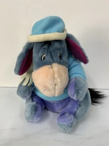 Disney Store Eeyore Soft Toy Plush Snowman Sweater Hat and Scarf 12” - Picture 1 of 10