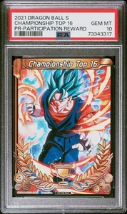 PSA 10 Championship Top 16 Tarjeta de Mérito Trofeo Dragon Ball Super DBS Recompensa - Imagen 1 de 2