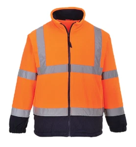 CLASS 3:2 HIGH VISIBILITY TWO TONE FLEECE JACKET w REFLECTIVE TAPE M & L UF301 * - Picture 1 of 1