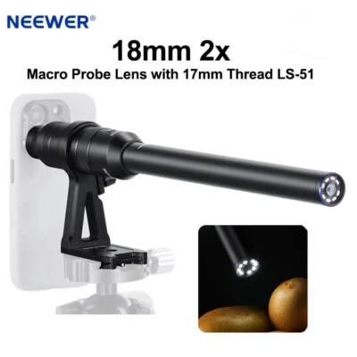 NEEWER 18mm 2x Macro Sonda Teléfono Lente Gran Angular Primer plano Disparar SAMSUNG iPhone  Foto 1 de 4